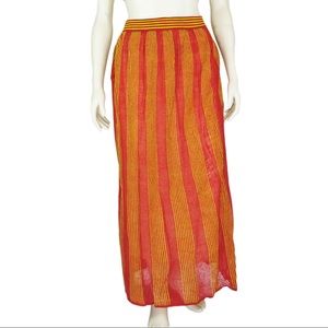 STEFANEL Striped Linen Long Skirt w/ Tags